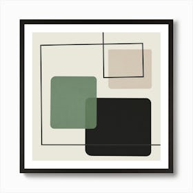 Geometry with expressive squares 1 Art Print