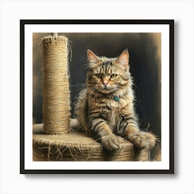 Cat Painting 6 Art Print