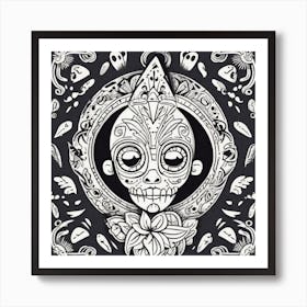 Mexico Sticker 2d Cute Fantasy Dreamy Vector Illustration 2d Flat Centered By Tim Burton Pr (38) Art Print