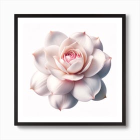 White Flower Isolated On White Background Art Print