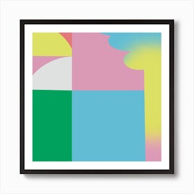 Abstract Geometric in pastel colors 05 1 Art Print
