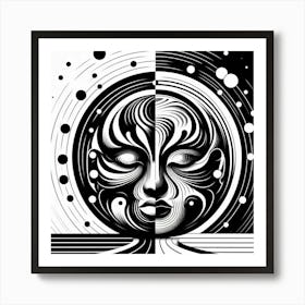 Black and White Abstract Art 238 Art Print