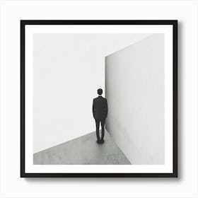 Businessman Standing In The Doorway Poster