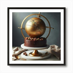 Globe Cake Art Print