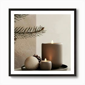 Christmas Candle 1 Art Print