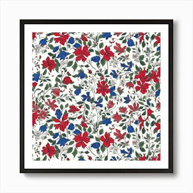 Lily Lane London Fabrics Floral Pattern 2 Art Print