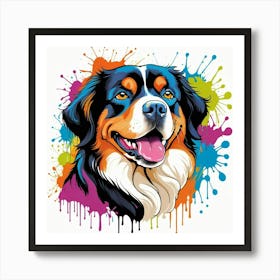 Graffiti Burmese Mountain Dog 3 Art Print