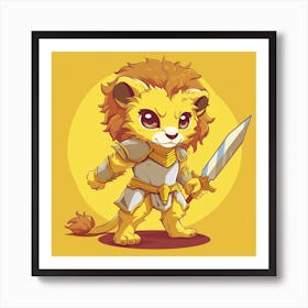 Knight Lion Art Print
