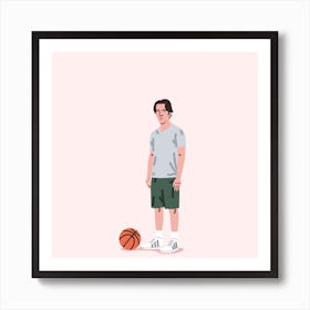 Basketball Ryan Square Art Print