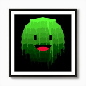 Happy Earth Emoji Art Print