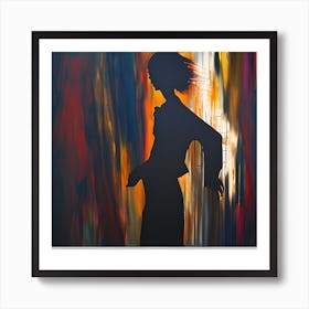 Painted Abstract Silhouette Art Print