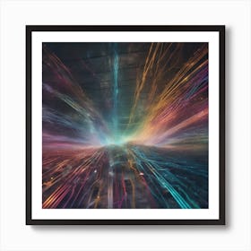 Abstract Light Rays 4 Art Print