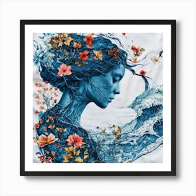 Design an inspired by the intricate patterns found in nature, such as the delicate veins of leaves, the symmetry of flowers, or the graceful curves of ocean waves. Art Print