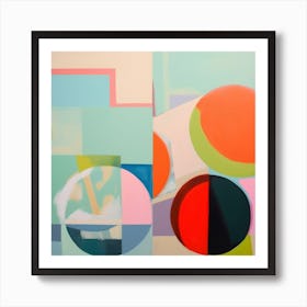 Geometrical Forms Abstract Colorblock Sescape 8 Art Print