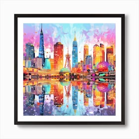 City Skyline 1 Art Print