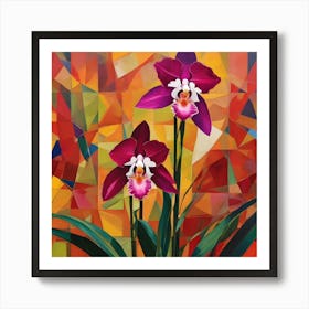 Phragmipedium Orchids Abstract 2 Art Print