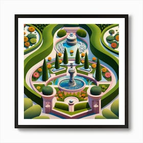 Garden Of Flowers Art Print