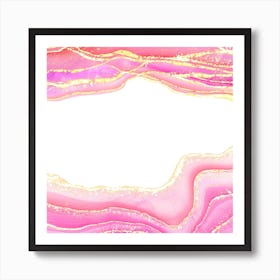 Sparkling Pink Agate Texture 08 Art Print