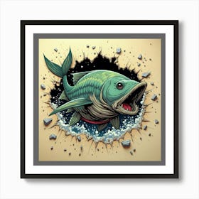 Fish In A Hole Art Print