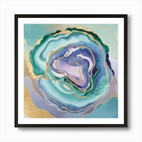 Agate Flower 1 Art Print