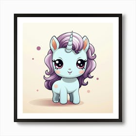 Cute Unicorn 684 Art Print