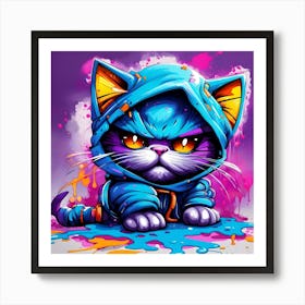 Graffiti Cat 1 Art Print