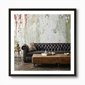 An Aged Arcane Design Transforms The Retro Frame With Various Earthy Tones That Splatter About In A Art Print