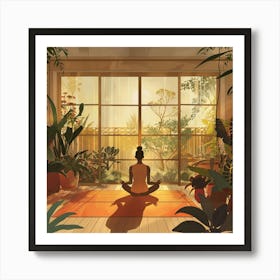 A Yoga Session Lofi Illustration 1718673593 2 Art Print