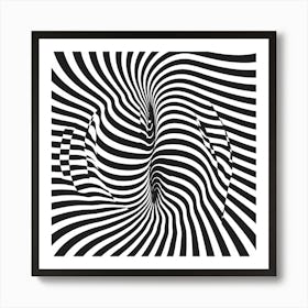 Black and White Abstract Art 410 Art Print