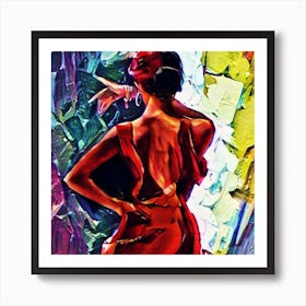 Female Flamenco Dancer Art Print