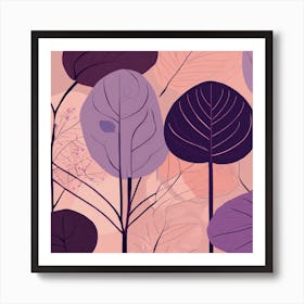 Purple Leaves Art Print