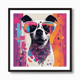 Dog, New Poster For Ray Ban Speed, In The Style Of Psychedelic Figuration, Eiko Ojala, Ian Davenport (2) Art Print