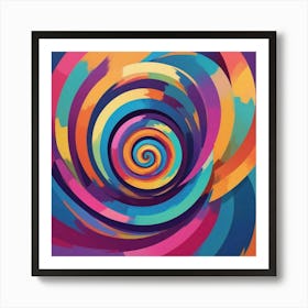 Abstract Spiral Painting 2 Art Print