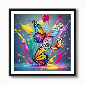 Colorful Butterflies Art Print