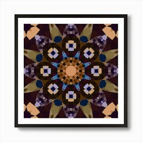 Mosaic Pattern Blue Pattern 1 Art Print