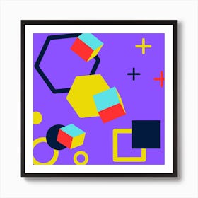 Abstract Geometric Shapes Art Print