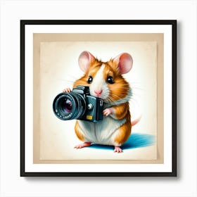 Hamster Photographer 5 Art Print