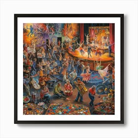 Night At The Theatre Art Print