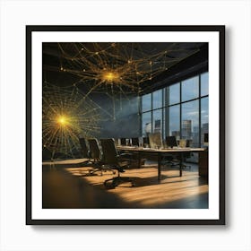 Office With A Spider Web Art Print