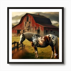 Appaloosa By The Barn Copy Art Print