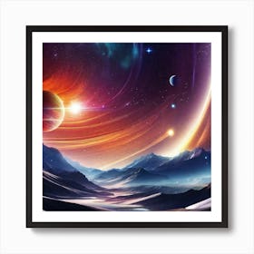 Space Landscape 5 Art Print