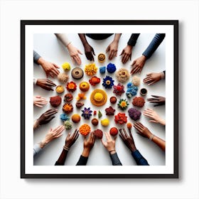 Group Of Hands Art Print