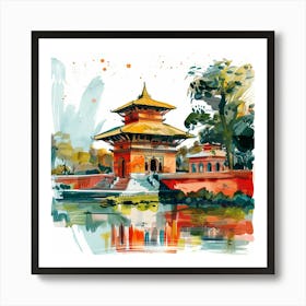 Nepal Pagoda 1 Art Print