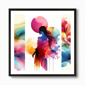 Abstract Watercolor Painting 17 Art Print