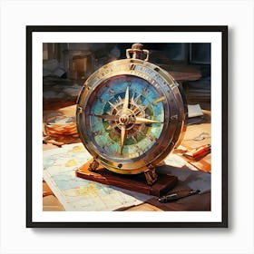 Compass 10 Art Print