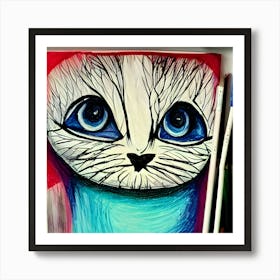 An acrylic kitty;) Art Print