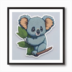 Koala Sticker 2 Art Print