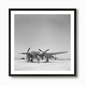 Interceptor Plane, Lake Muroc, California By Russell Lee Art Print