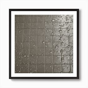 Raindrops On Tile 1 Art Print