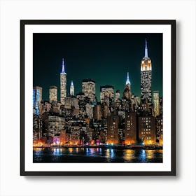 New York City At Night 2 Art Print